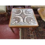 Retro Danish tile-top coffee table by Trioh