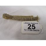 Gold (possibly 14ct) diamond set bracelet