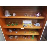 Collection of glass ornaments - Contents of cabinet