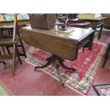 Georgian mahogany pedestal drop-leaf table