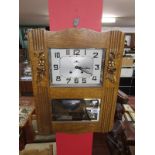 Vintage Morbier oak wall clock in good working order