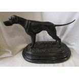 Bronze study of Poodle on marble base