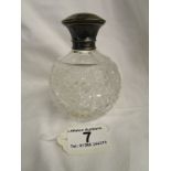 Silver topped scent bottle