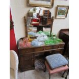 Carved oak dressing table