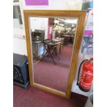 Large bevelled glass framed mirror