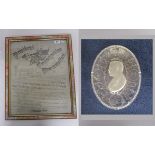 Interesting president Lincoln proclamation copy & Theodore Roosevelt glass plate