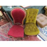 2 Victorian nursing chairs