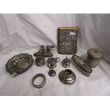 Box of assorted silver items