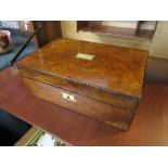 Victorian walnut writing box