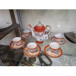 Fine Oriental porcelain tea set