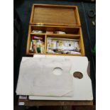 2 artist boxes and contents to include oil paints