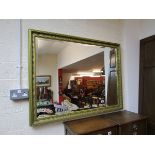 Large gilt framed & bevelled glass wall mirror