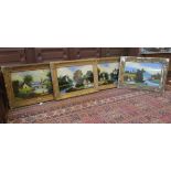 4 Crystolians in gilt frames