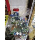 Large collection of marbles, pebbles etc
