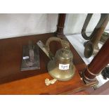 Brass bell & boot door knocker