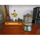 Novelty cast iron money box & musical money box