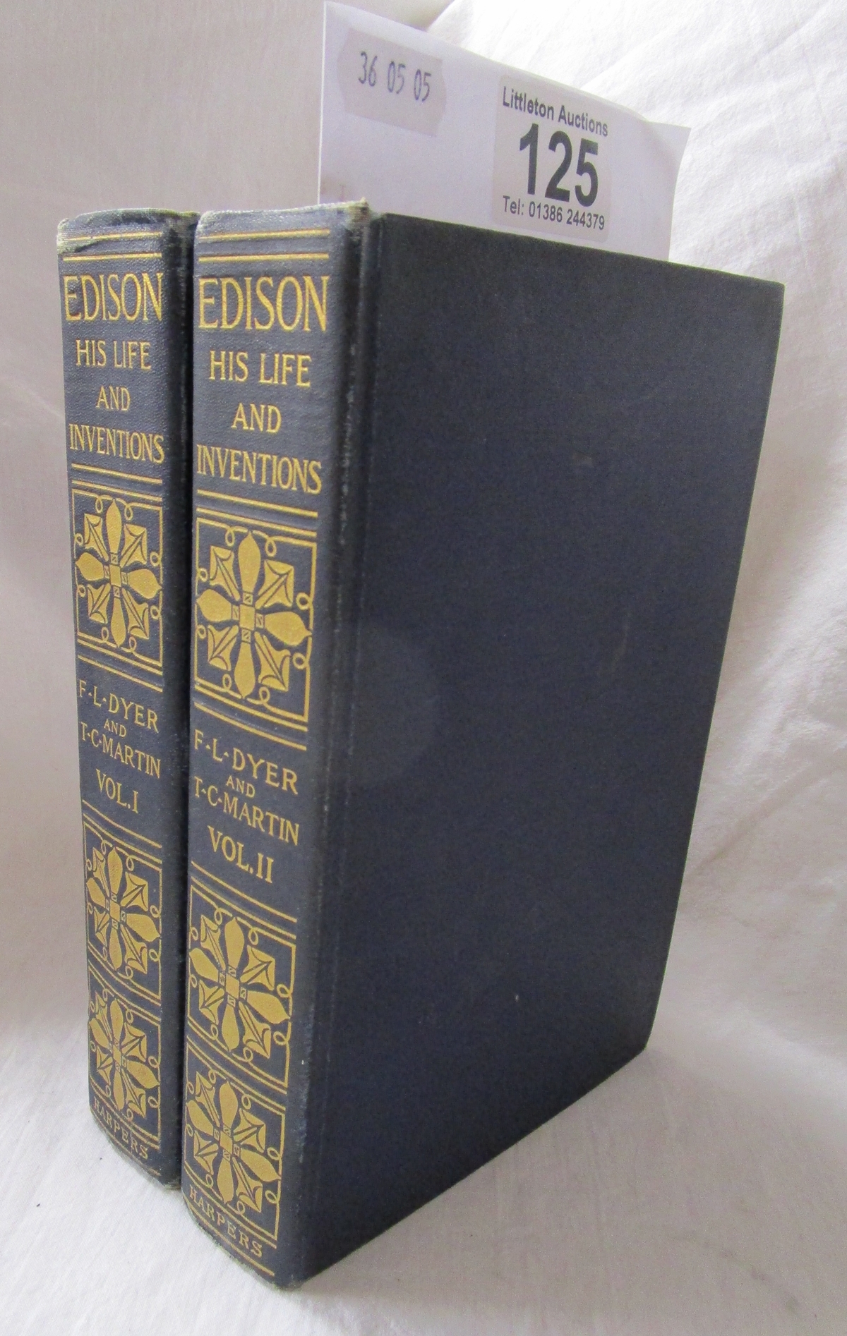 1st edition books - Thomas Edison biography in 2 volumes