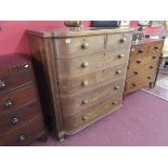 Large Victorian mahogany 2 over 4 chest of drawers