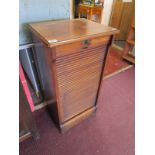 Edwardian fitted Tambour fronted office cabinet