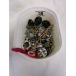 Tub of costume jewellery