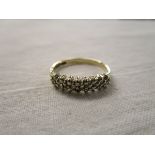 Gold diamond set ring