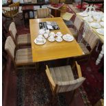 Set of 6 Russell of Broadway chairs to include 2 carvers and table