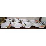 Seafood themed Italian hand painted majolica set