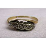 18ct gold platinum set diamond ring