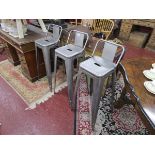 3 metal retro stools