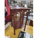 Arts & Crafts mahogany 2 tier occasional table