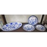 Johnson Bros meat plate and Booth's part dinner service