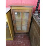 Oak & glazed display cabinet