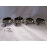 4 silver salts & 2 Apostle spoons