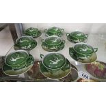 Set of 8 Japanese soup bowls