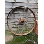 Small cast iron cart wheel