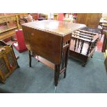 Small Edwardian & inlaid drop leaf table