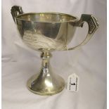 Hallmarked silver trophy - Approx 392g