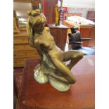 Art Nouveau nude lady sculpture