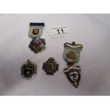 4 silver & enamel masonic medals