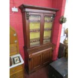 Victorian mahogany glazed top cabinet