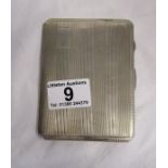 Silver cigarette case - Approx 159g