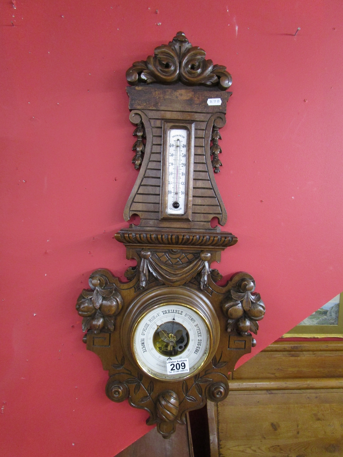 Carved barometer