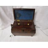 Victorian mahogany tea caddy