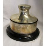 Large silver inkwell