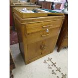 Art Deco oak 2 drawer cabinet