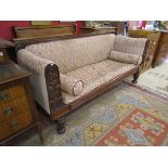 William IV mahogany framed settee