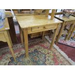 Early pine table with drawer