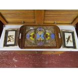 Butterfly wing tray and 2 butterfly wing pictures