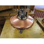 Unusual copper light fitting