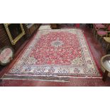 Large red and blue wool rug